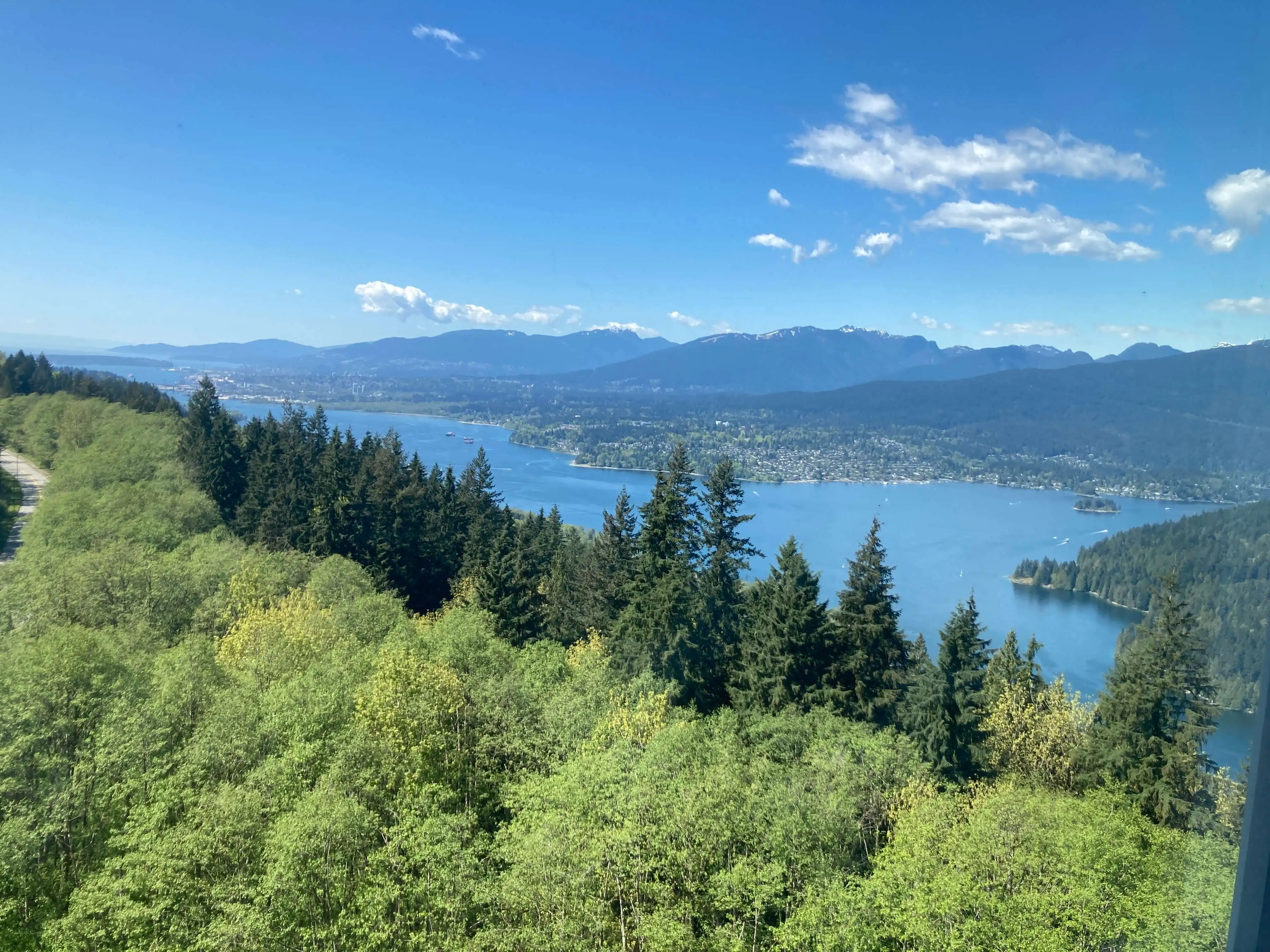 Vancouver inlet surrounded by forests and mountains